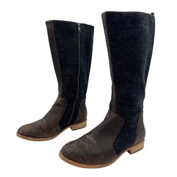 Caterpillar Ceil Boots Waterproof Leather Wool Gray